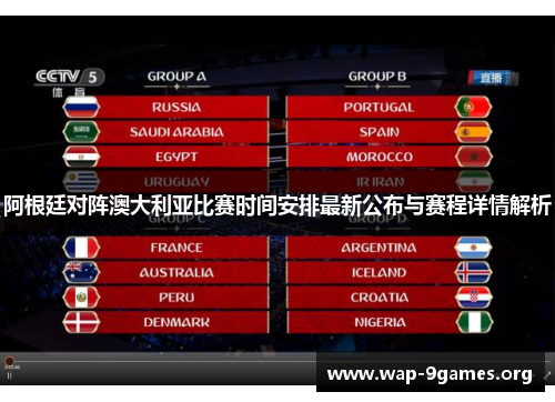阿根廷对阵澳大利亚比赛时间安排最新公布与赛程详情解析